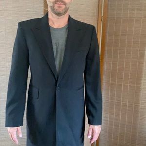 Costume National black pinstripe wool suit